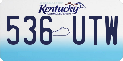 KY license plate 536UTW