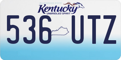 KY license plate 536UTZ