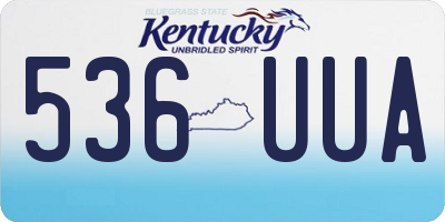 KY license plate 536UUA