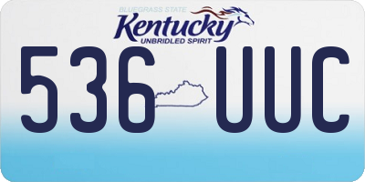 KY license plate 536UUC