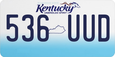 KY license plate 536UUD