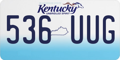 KY license plate 536UUG