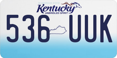 KY license plate 536UUK