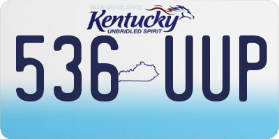 KY license plate 536UUP
