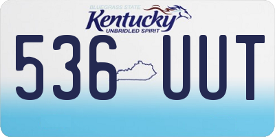KY license plate 536UUT