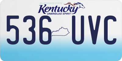 KY license plate 536UVC