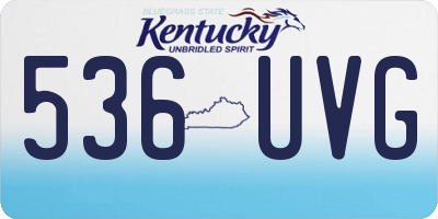 KY license plate 536UVG