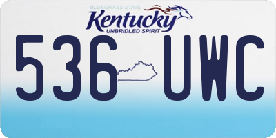 KY license plate 536UWC