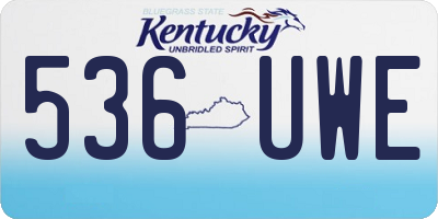 KY license plate 536UWE