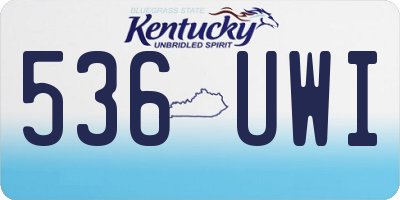 KY license plate 536UWI