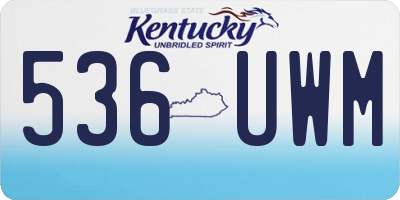 KY license plate 536UWM