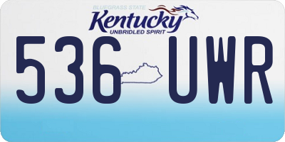 KY license plate 536UWR