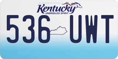 KY license plate 536UWT