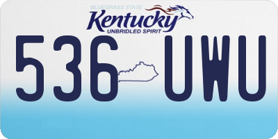 KY license plate 536UWU