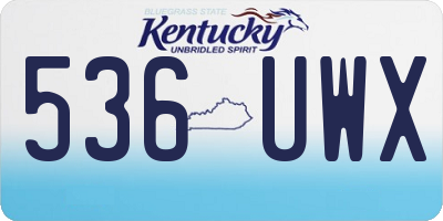 KY license plate 536UWX