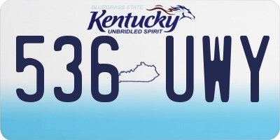KY license plate 536UWY