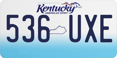 KY license plate 536UXE