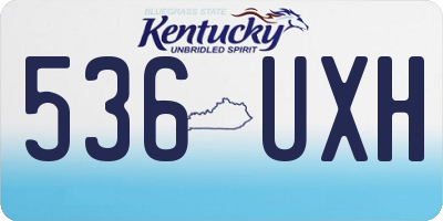 KY license plate 536UXH