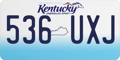 KY license plate 536UXJ