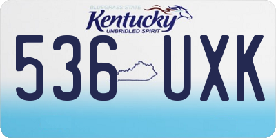KY license plate 536UXK