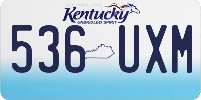 KY license plate 536UXM