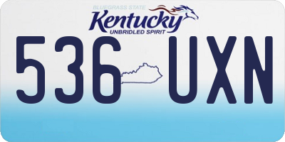 KY license plate 536UXN