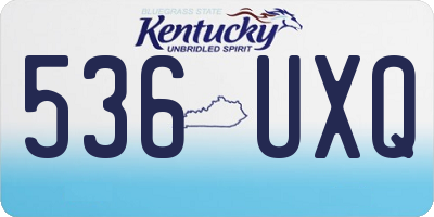 KY license plate 536UXQ