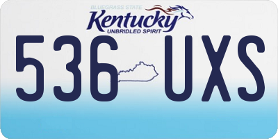KY license plate 536UXS