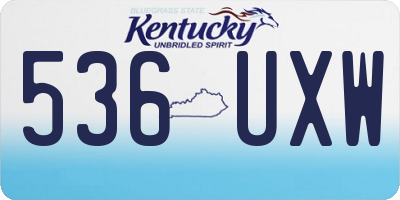 KY license plate 536UXW