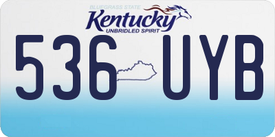 KY license plate 536UYB
