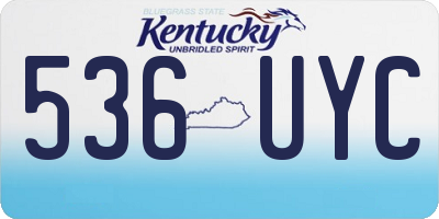KY license plate 536UYC