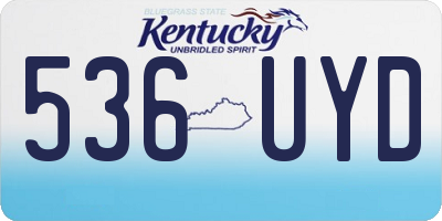 KY license plate 536UYD