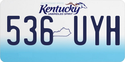 KY license plate 536UYH