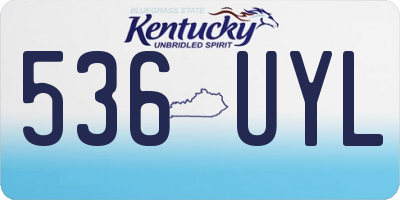 KY license plate 536UYL
