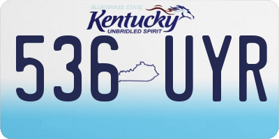 KY license plate 536UYR