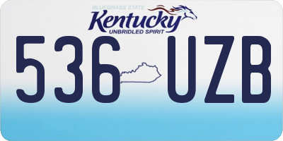 KY license plate 536UZB