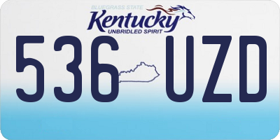 KY license plate 536UZD