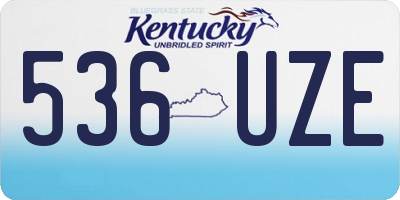 KY license plate 536UZE