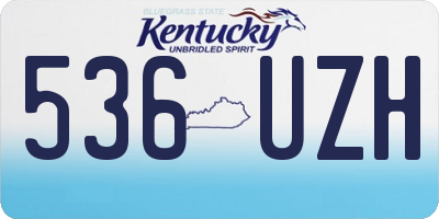 KY license plate 536UZH