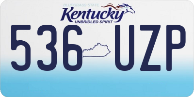 KY license plate 536UZP