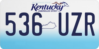 KY license plate 536UZR