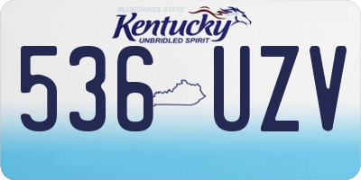 KY license plate 536UZV