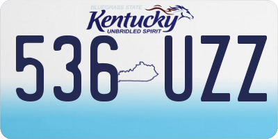 KY license plate 536UZZ