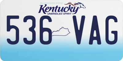 KY license plate 536VAG
