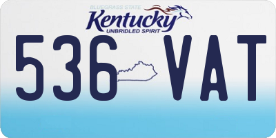 KY license plate 536VAT