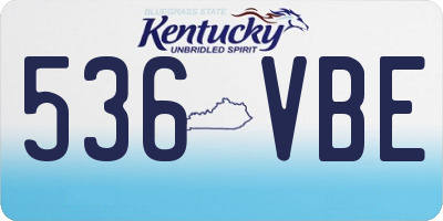 KY license plate 536VBE