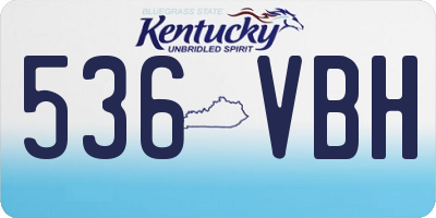 KY license plate 536VBH