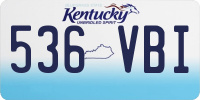 KY license plate 536VBI