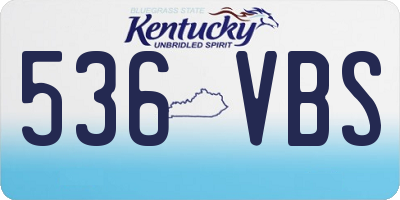 KY license plate 536VBS