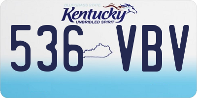 KY license plate 536VBV
